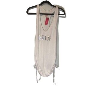 NEW Bride Swim Coverup Women Small White Beach Bridal Vacation Tunic Xhilaration